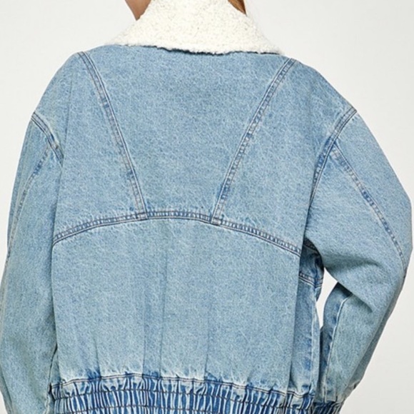 Faux fur denim jacket - Picture 4 of 5